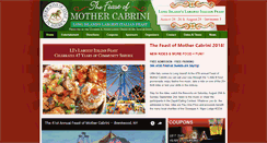 Desktop Screenshot of mothercabrinifestival.org